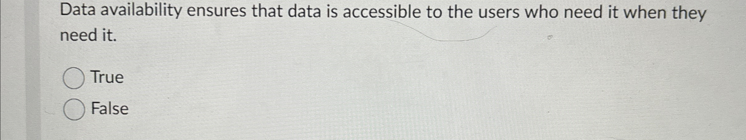 Data availability ensures that data is accessible