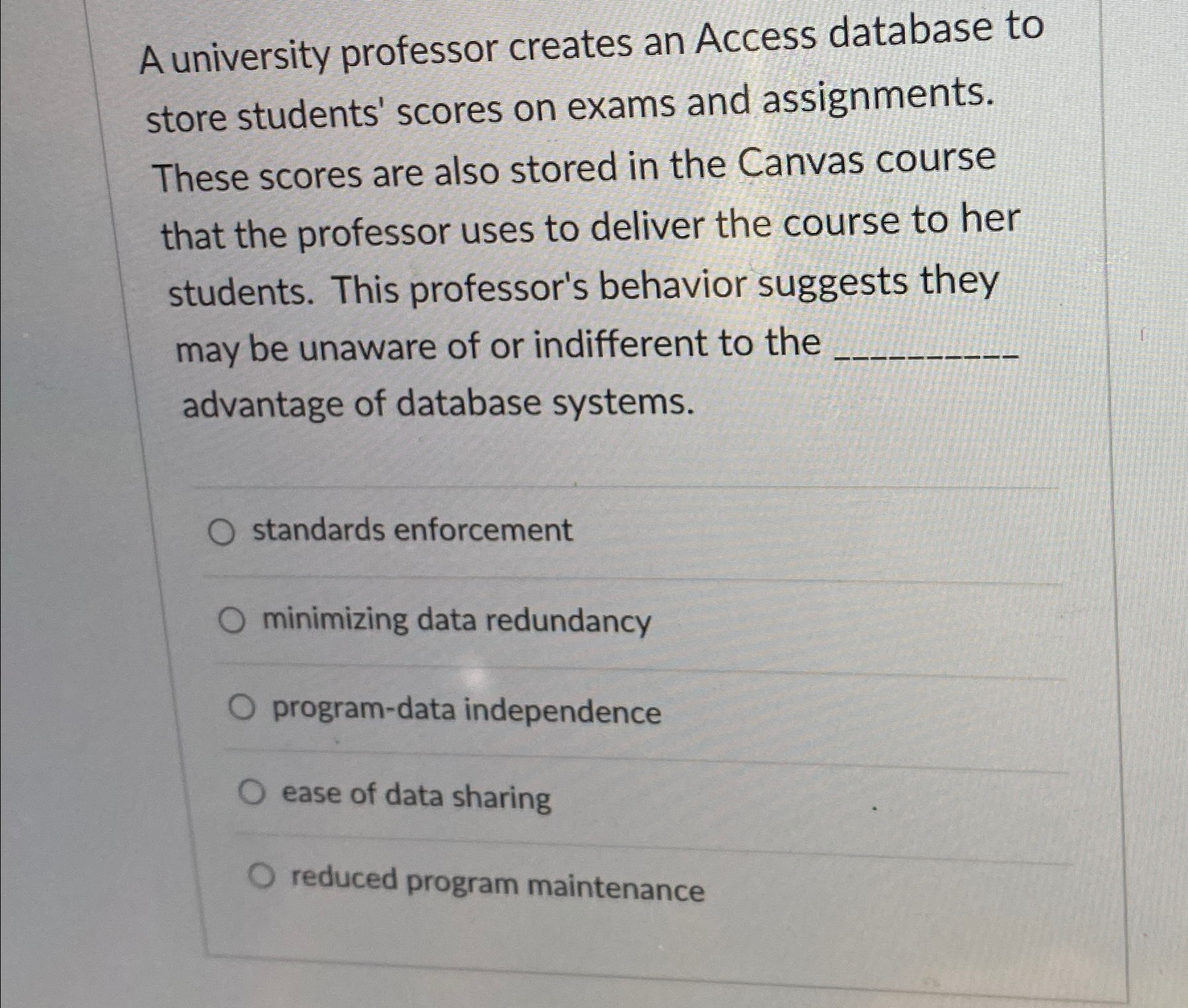 A university professor creates an Access database