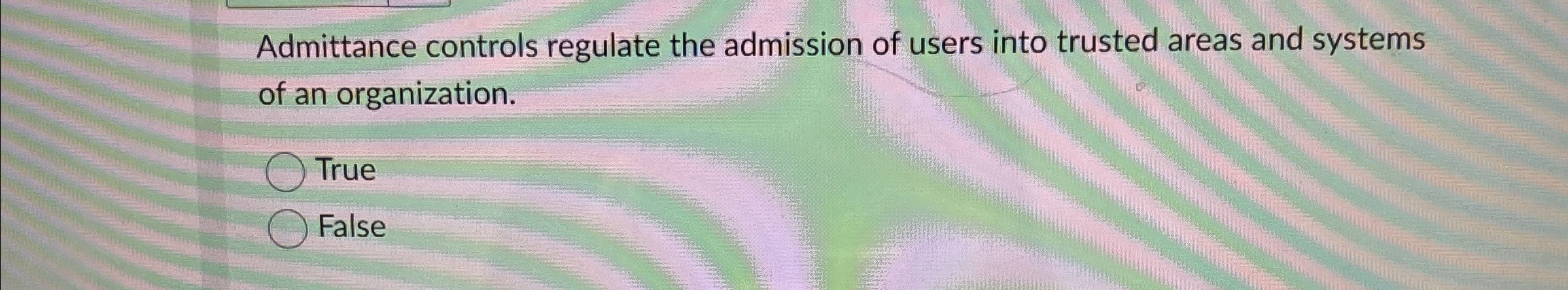 Admittance controls regulate the admission of