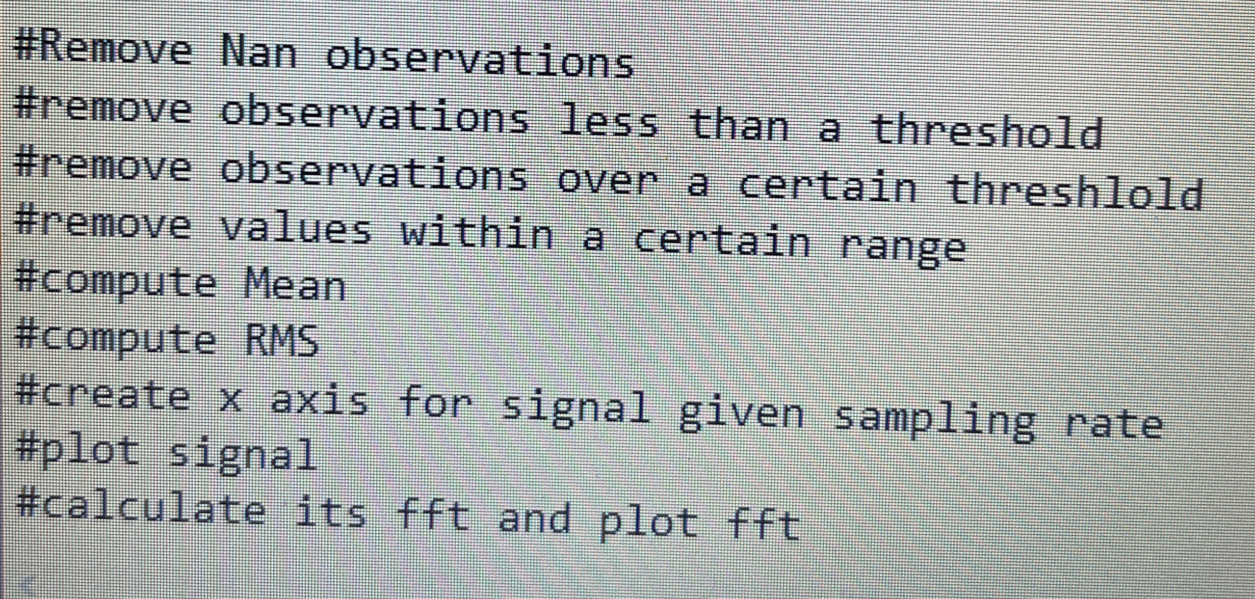 #Remove Nan observations#remove observations less