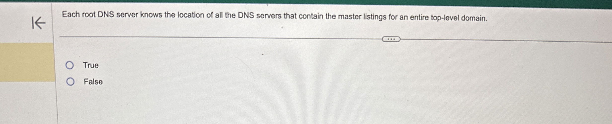 Each root DNS server knows the location of all