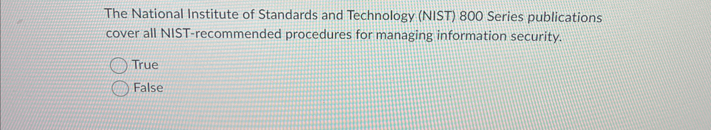 The National Institute of Standards and