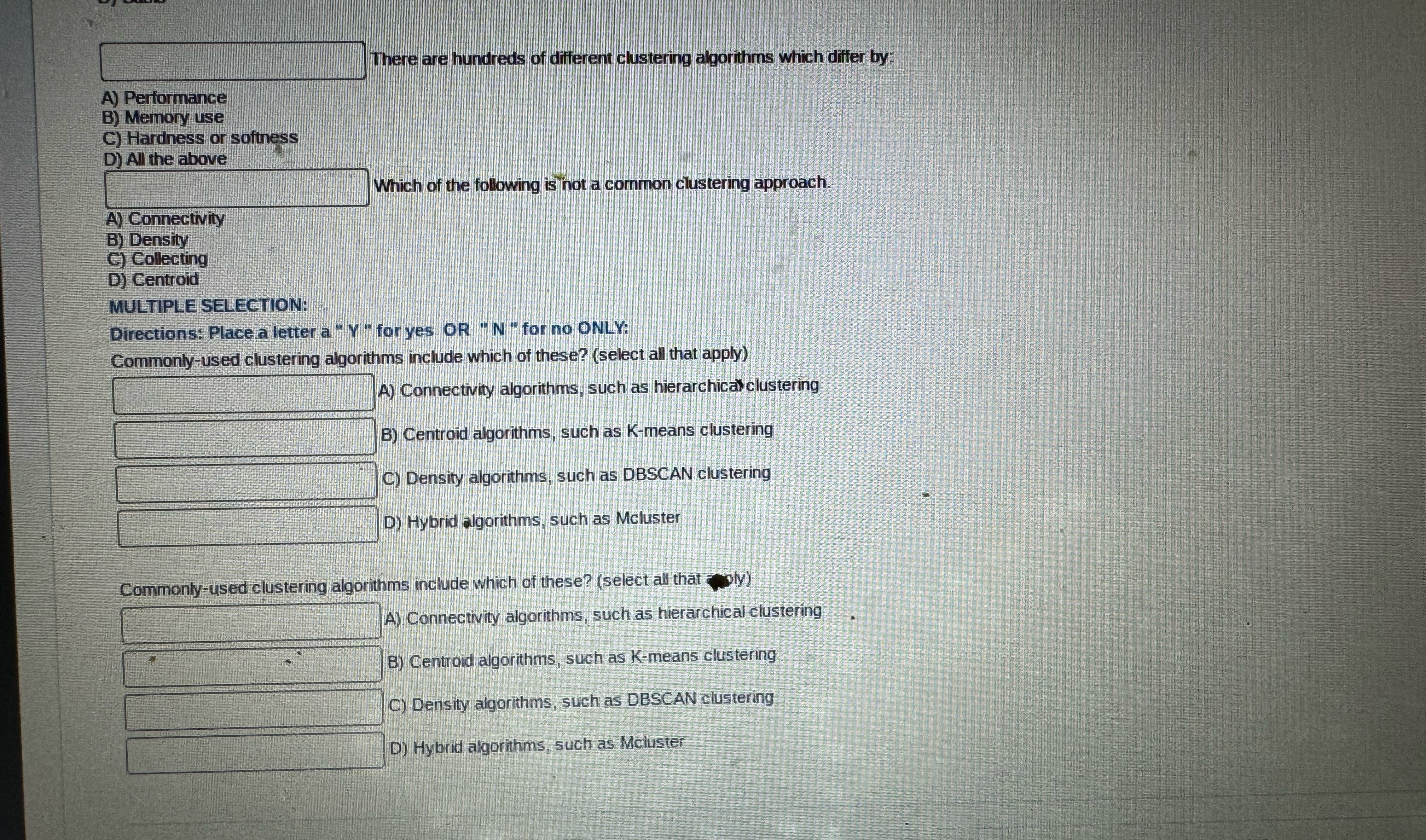 Answer the data analytics questions