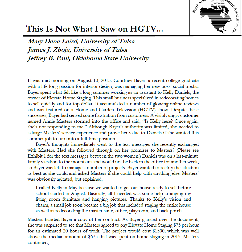 PLEASE HELP WITH THIS QUESTION ABOUT THE CASE