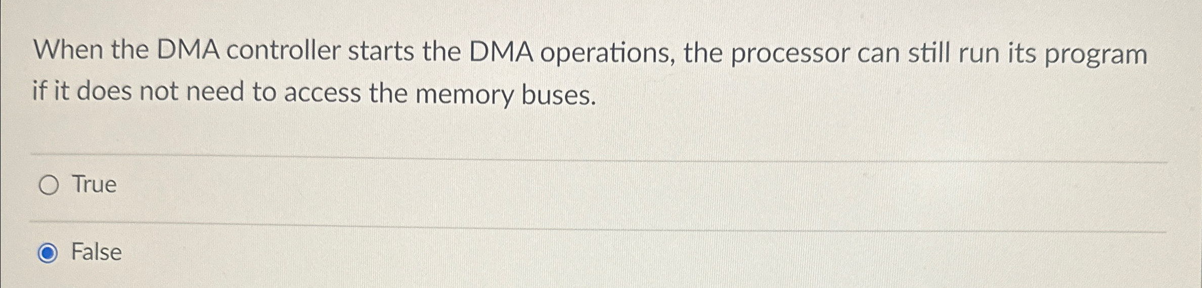 When the DMA controller starts the DMA