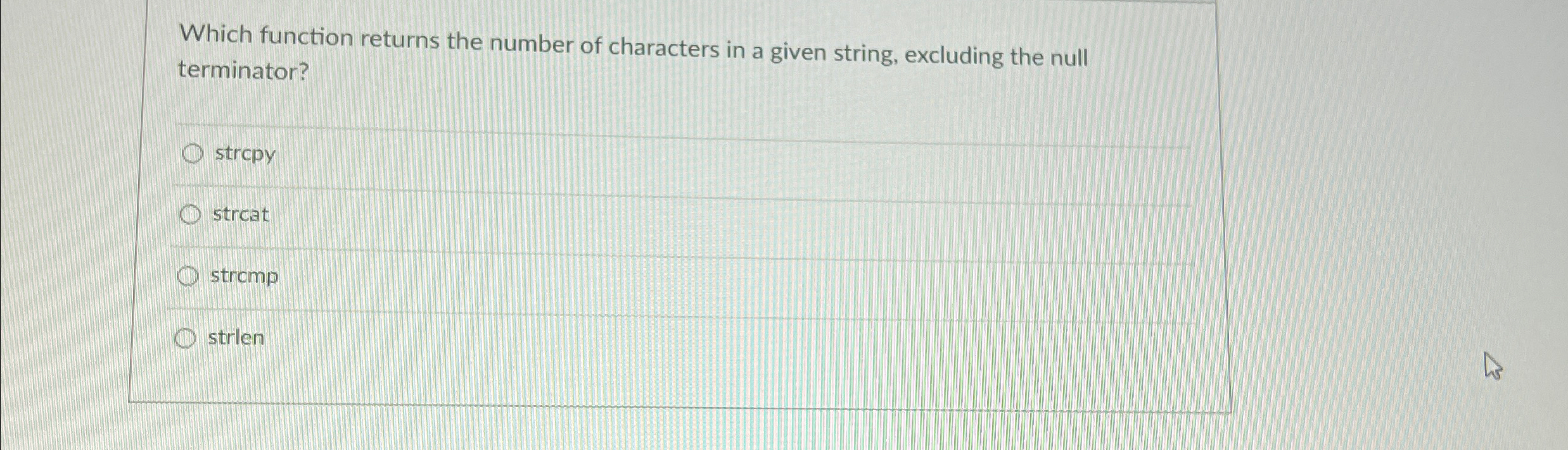 Which function returns the number of characters