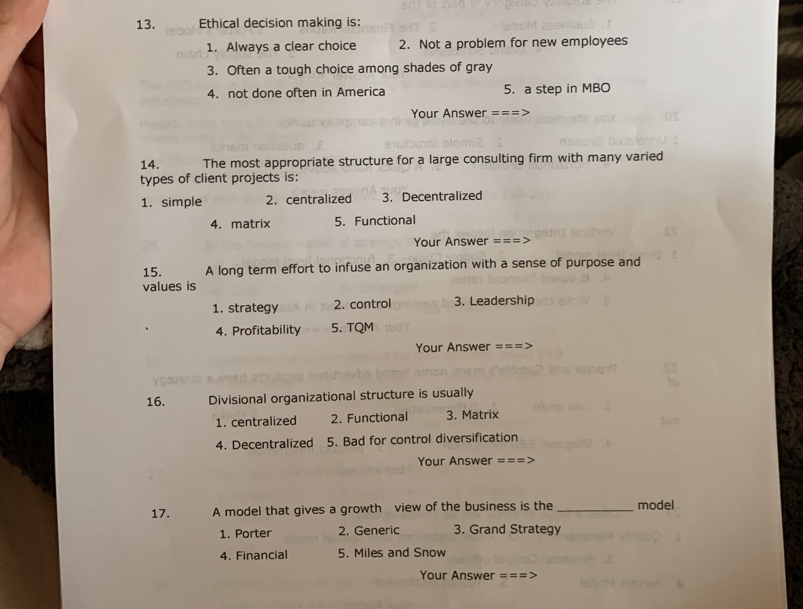 Strategic management 13. Ethical decision making