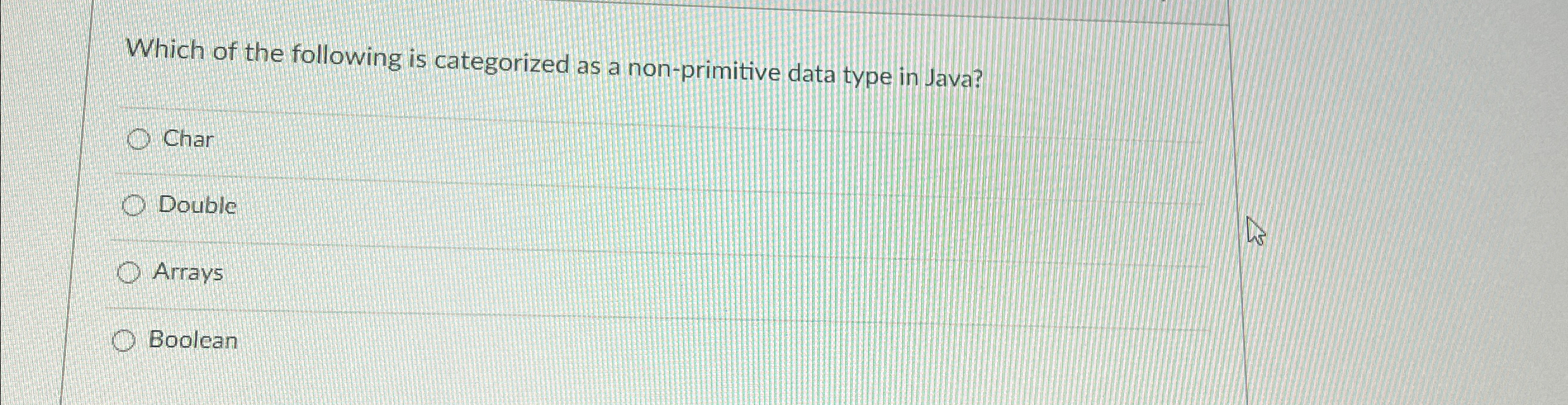 Which of the following is categorized as a non -
