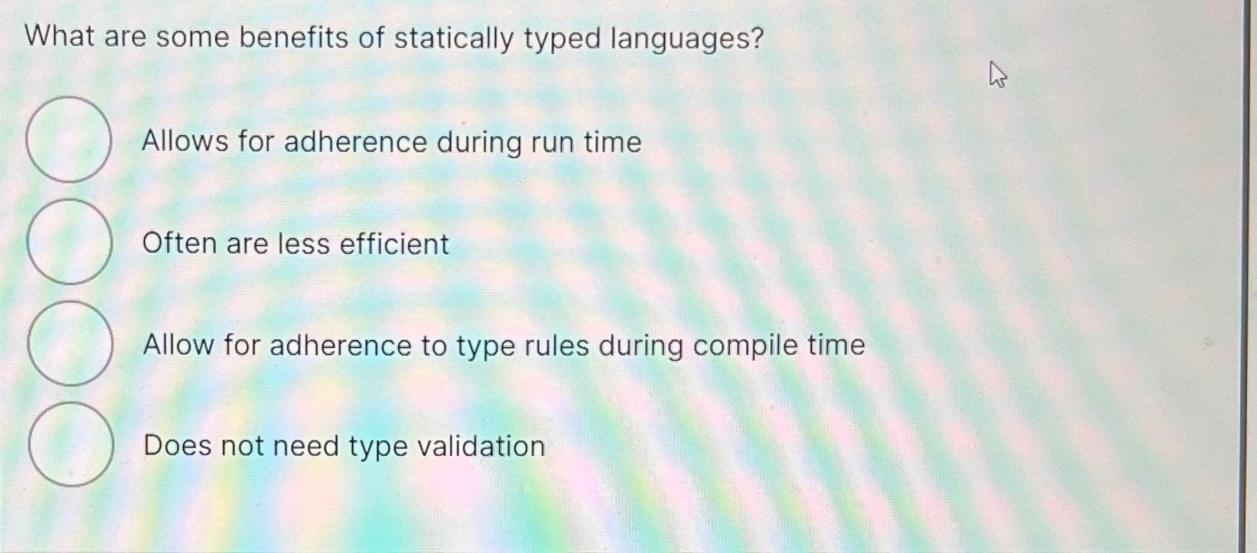 What are some benefits of statically typed