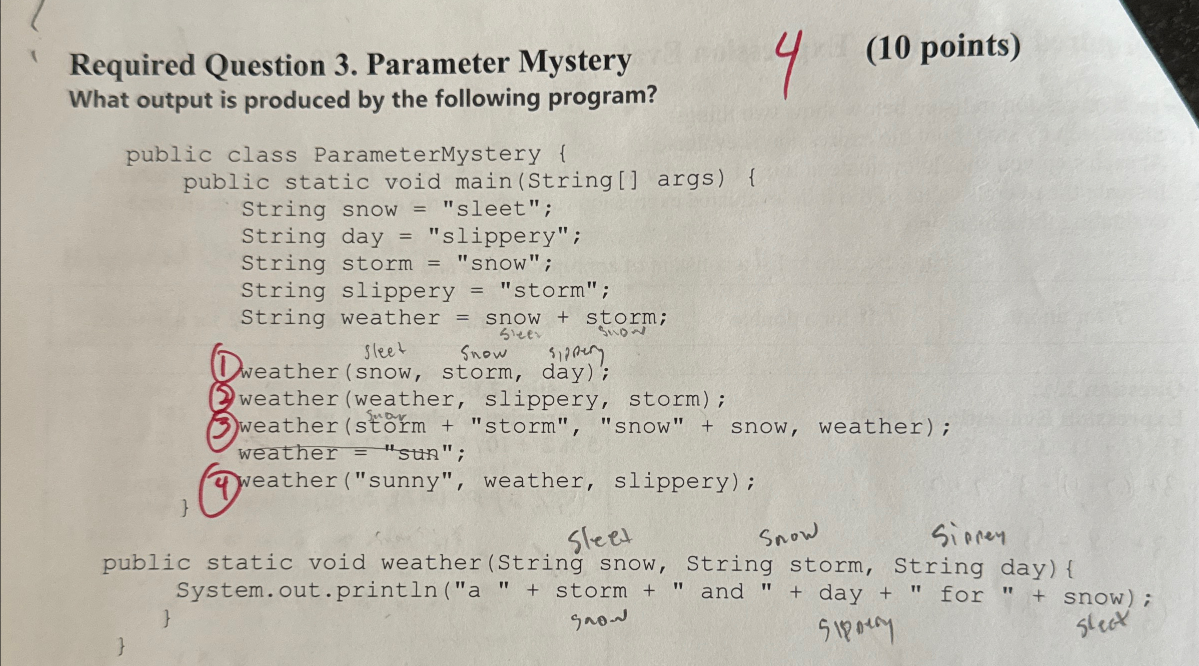 What output is produced by the following program