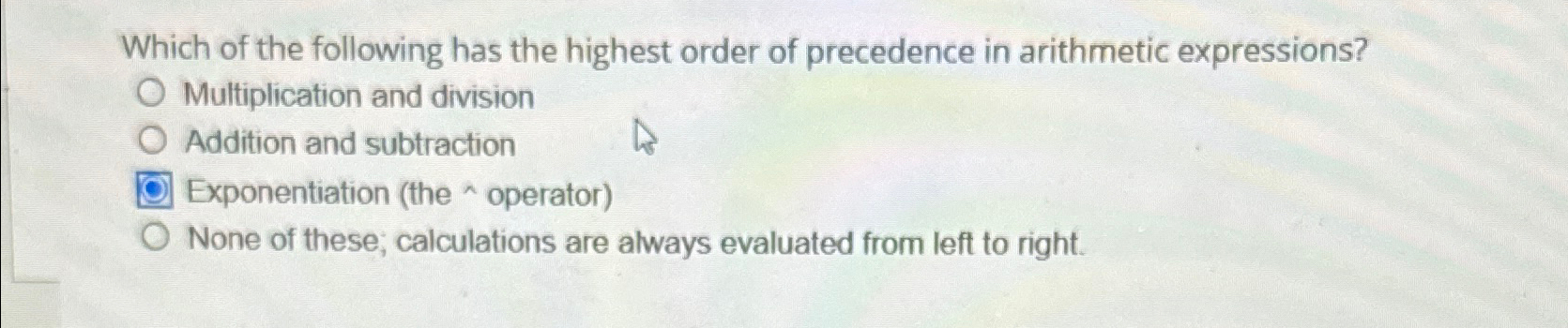 Which of the following has the highest order of
