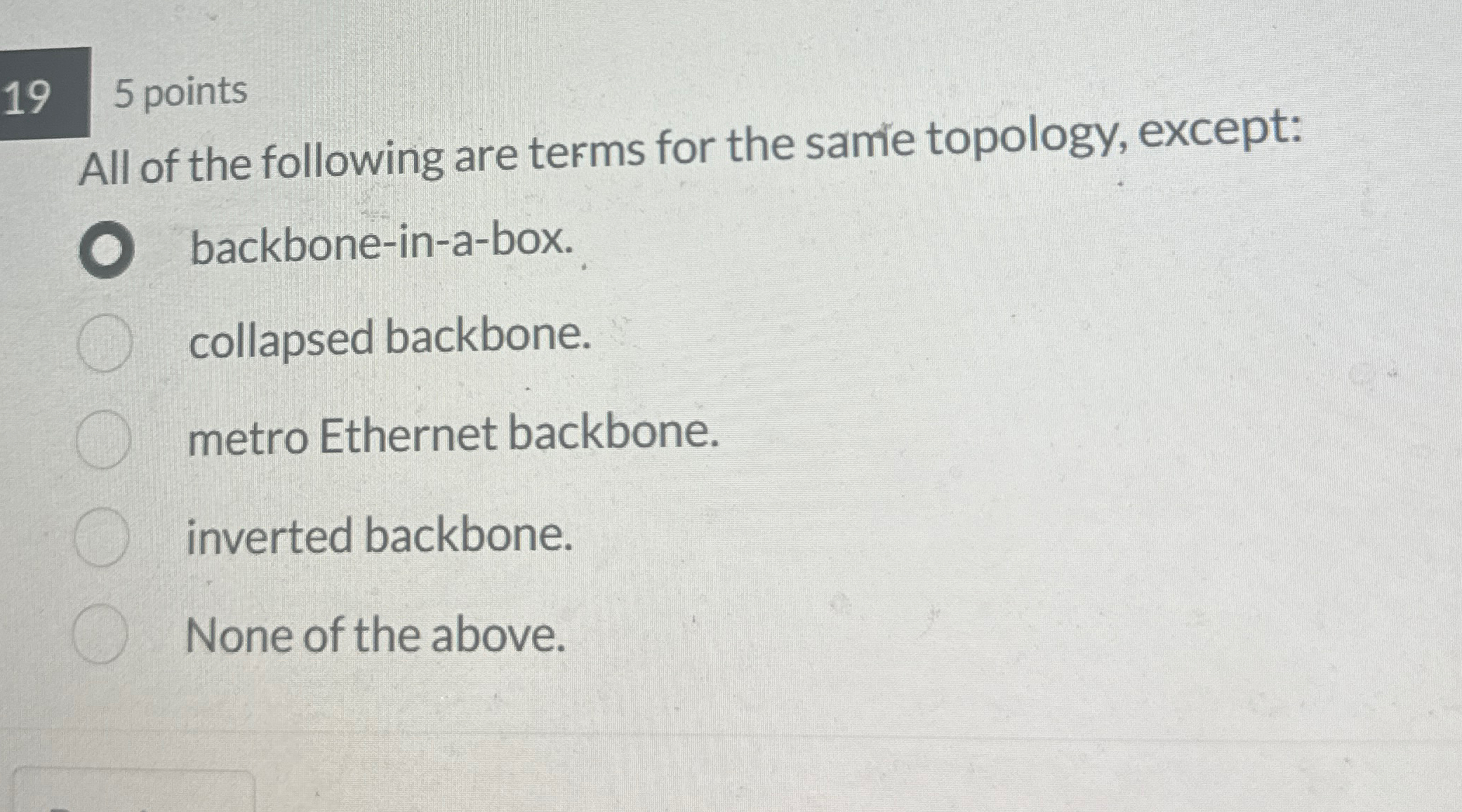 1 9 5 points All of the following are terms for