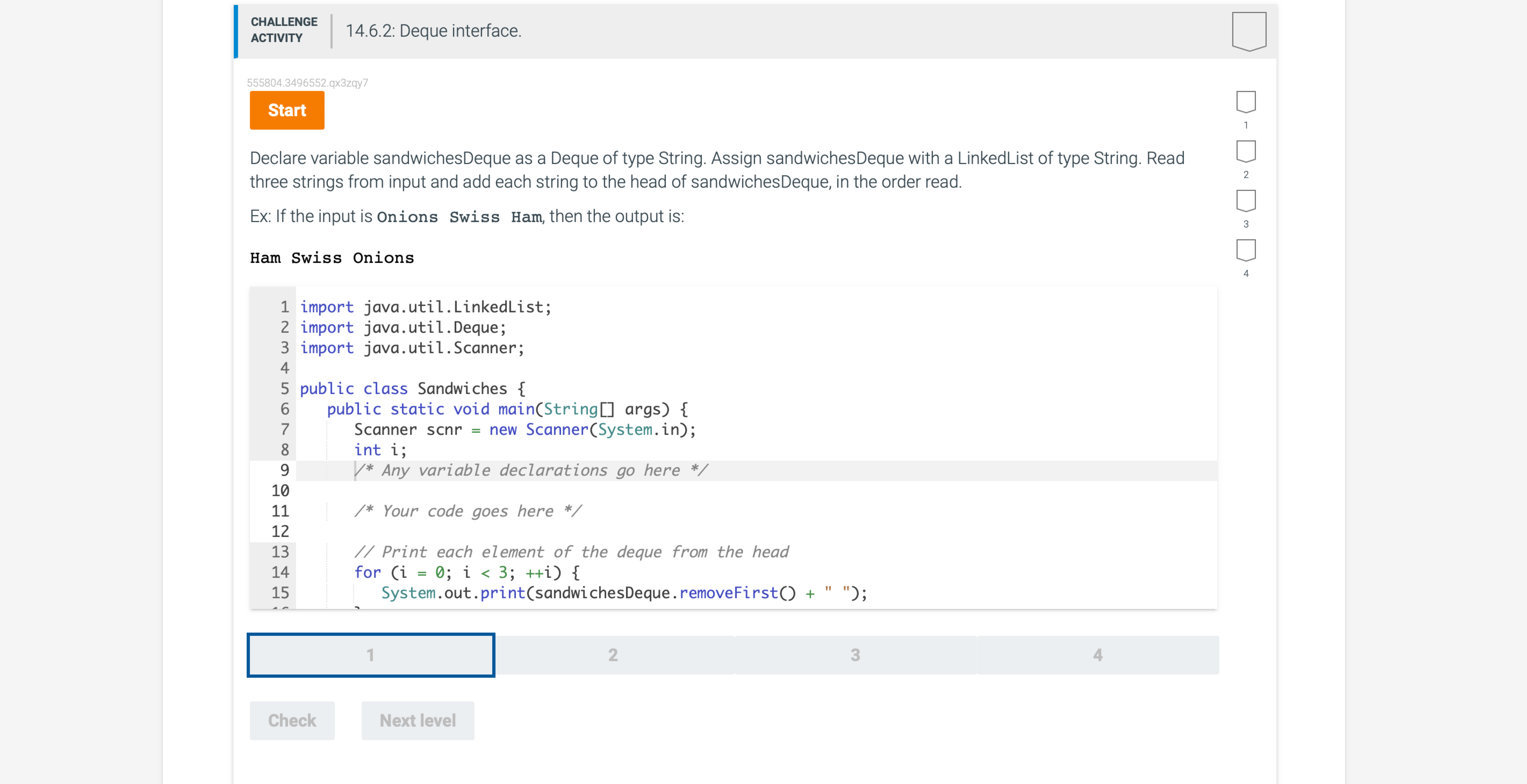 ( Please give correct Java Coding exactly like in
