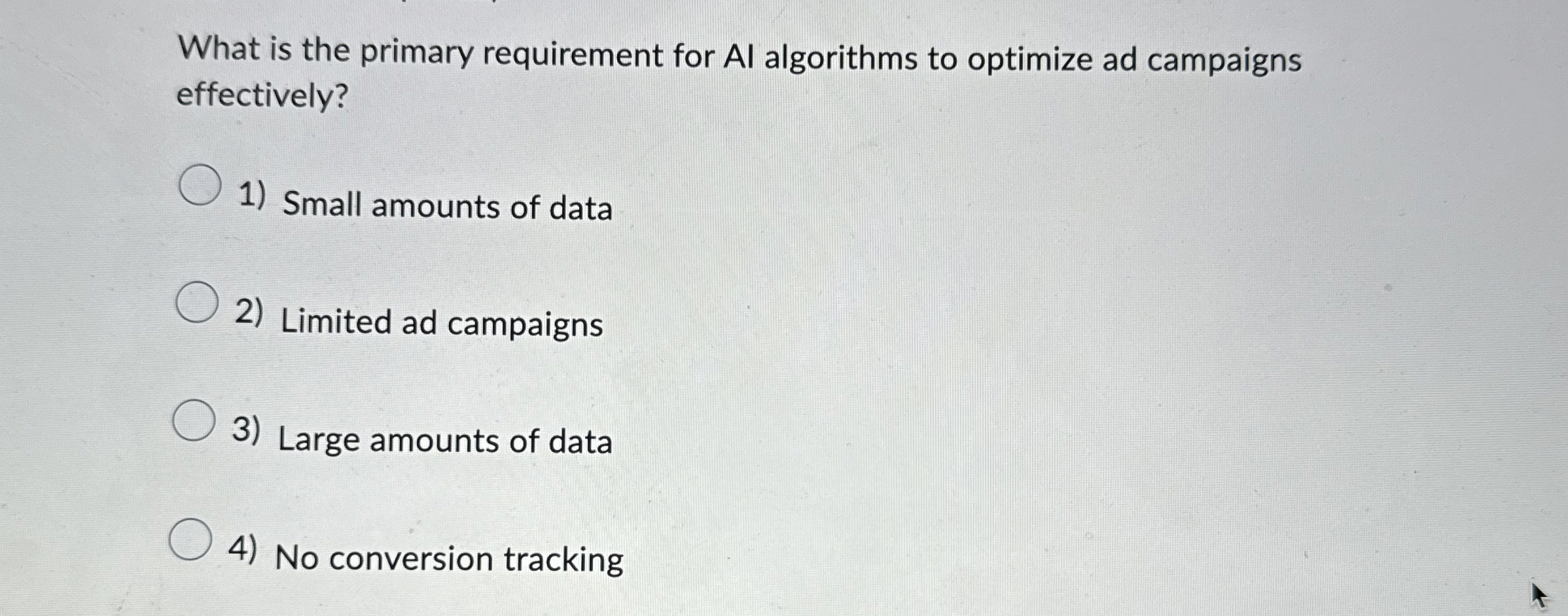 What is the primary requirement for Al algorithms