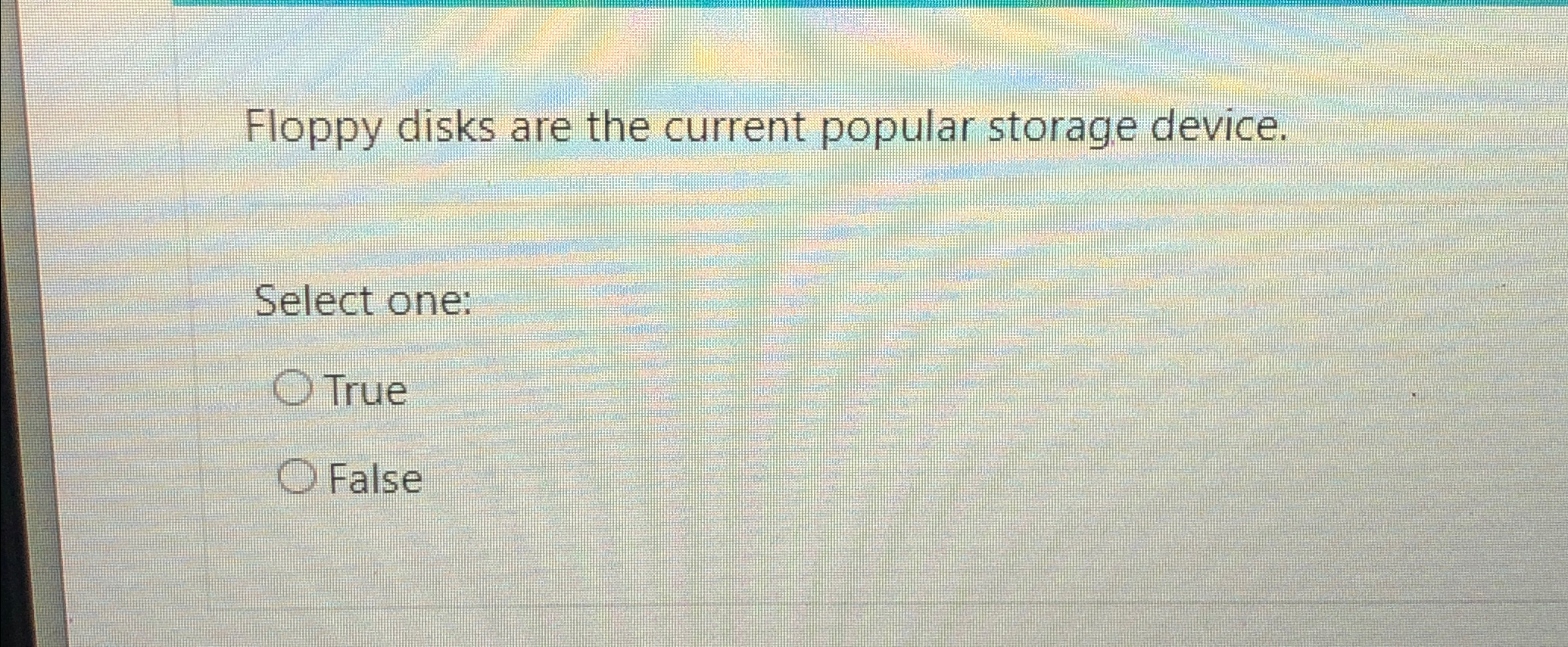Floppy disks are the current popular storage