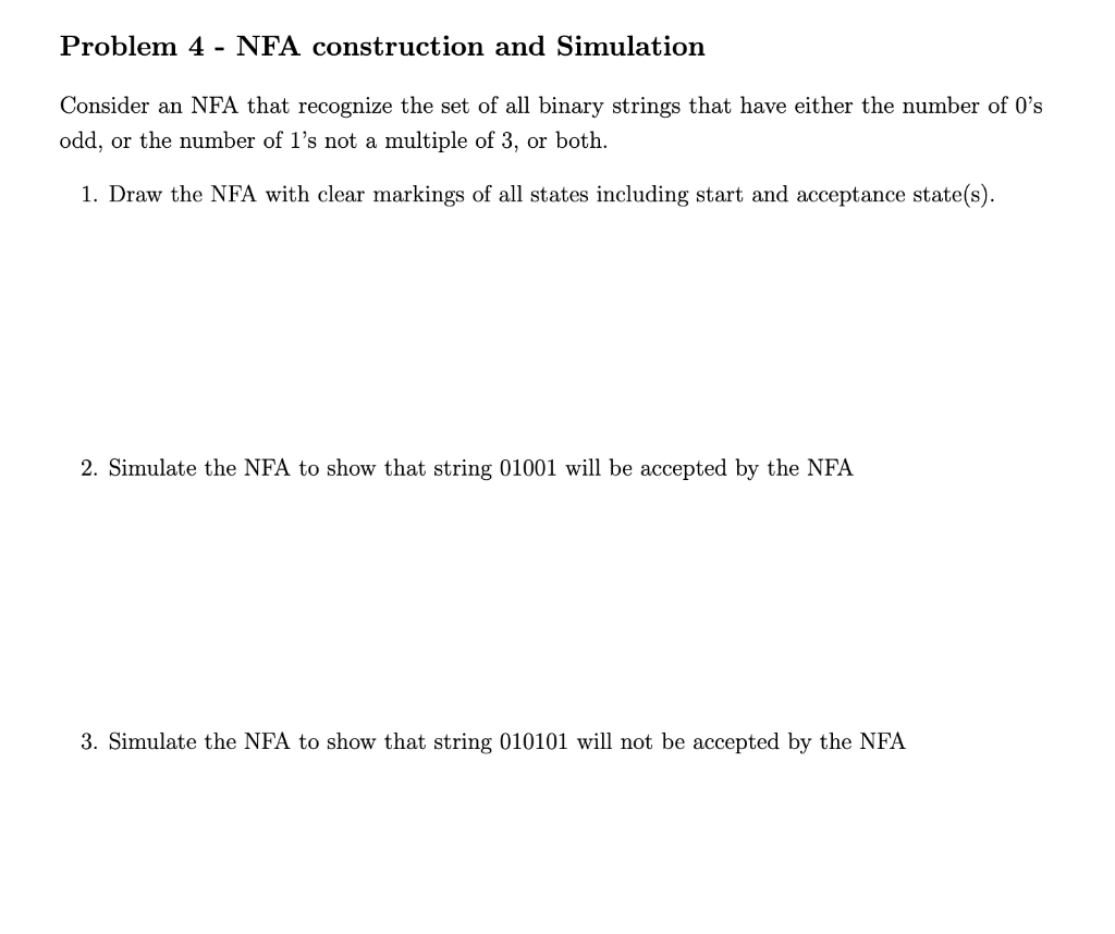 please clearly illustrate the NFA