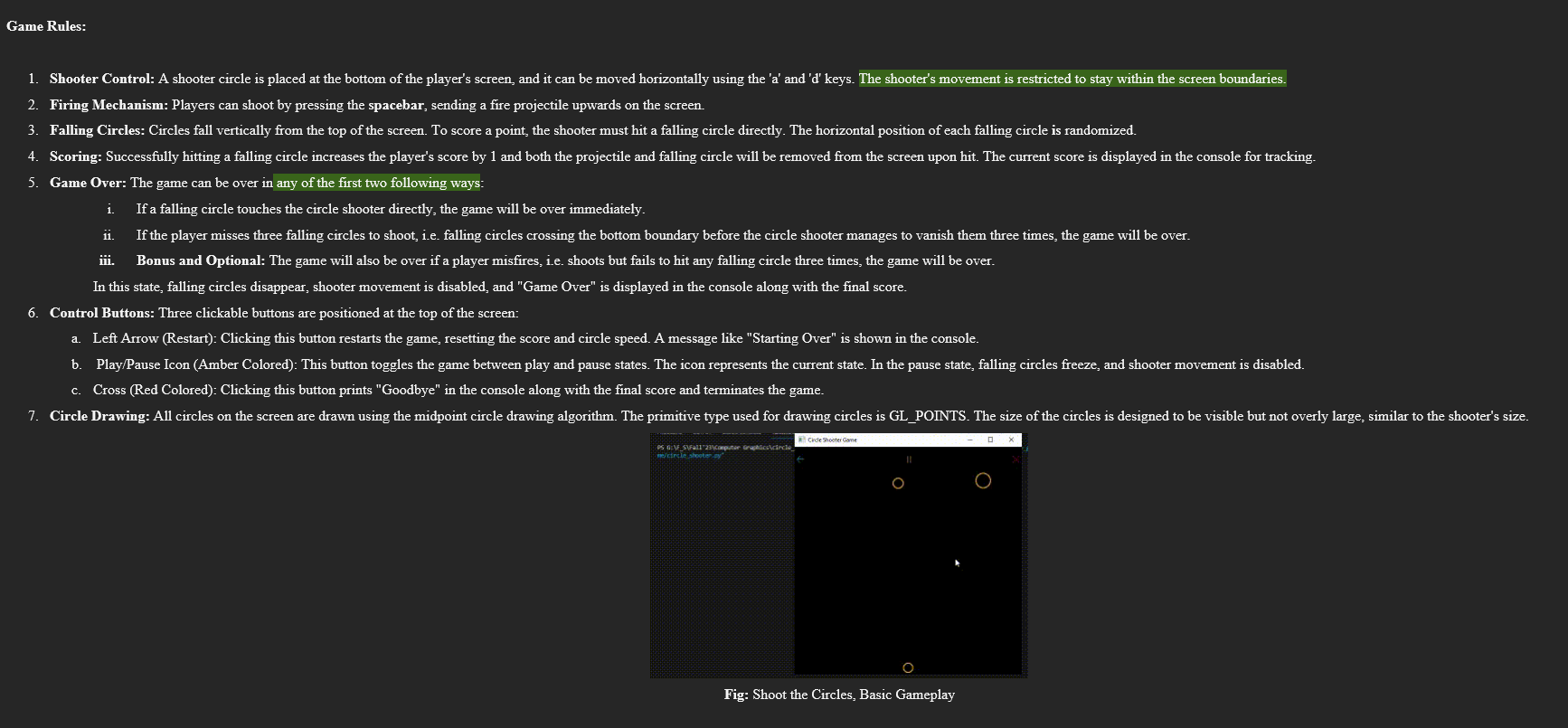 WRITE THE CODE FOR THIS GAME USING OPEN GL: Game
