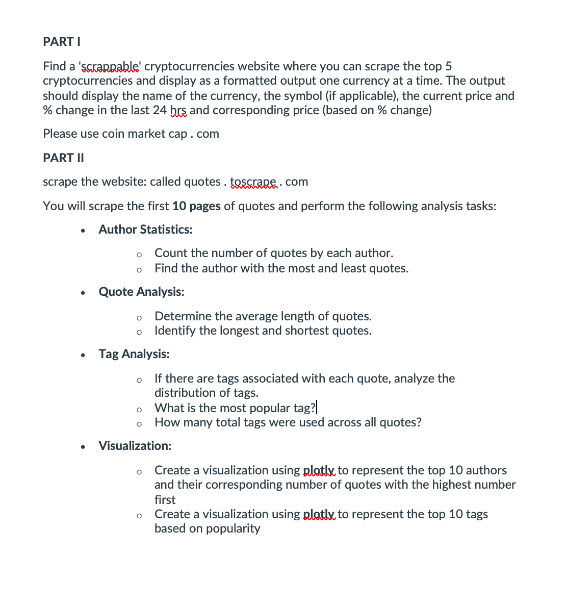 Please help compllete these python web - scraping