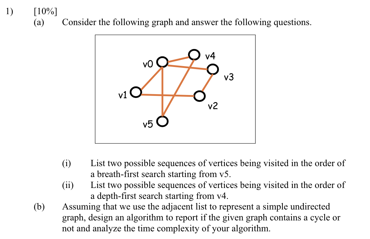 1 0 % ( a ) Consider the following graph and