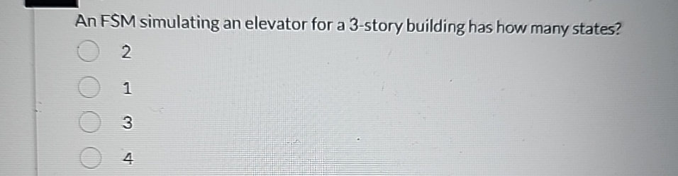An FSM simulating an elevator for a 3 - story