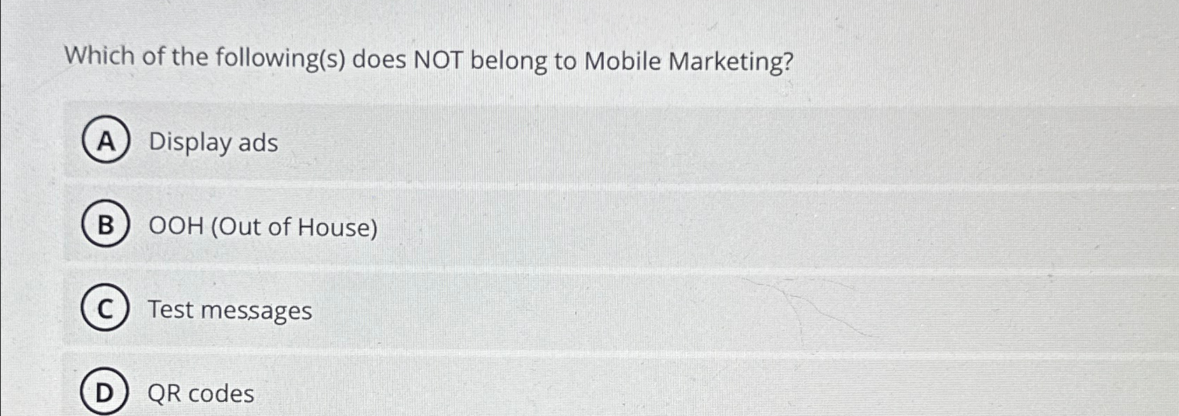 Which of the following ( s ) does NOT belong to