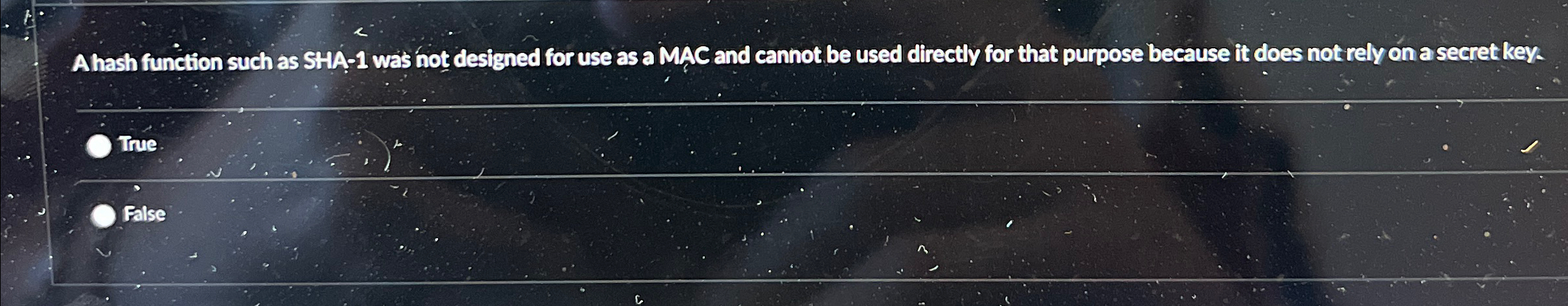A hash function such as SHA - 1 was hot designed