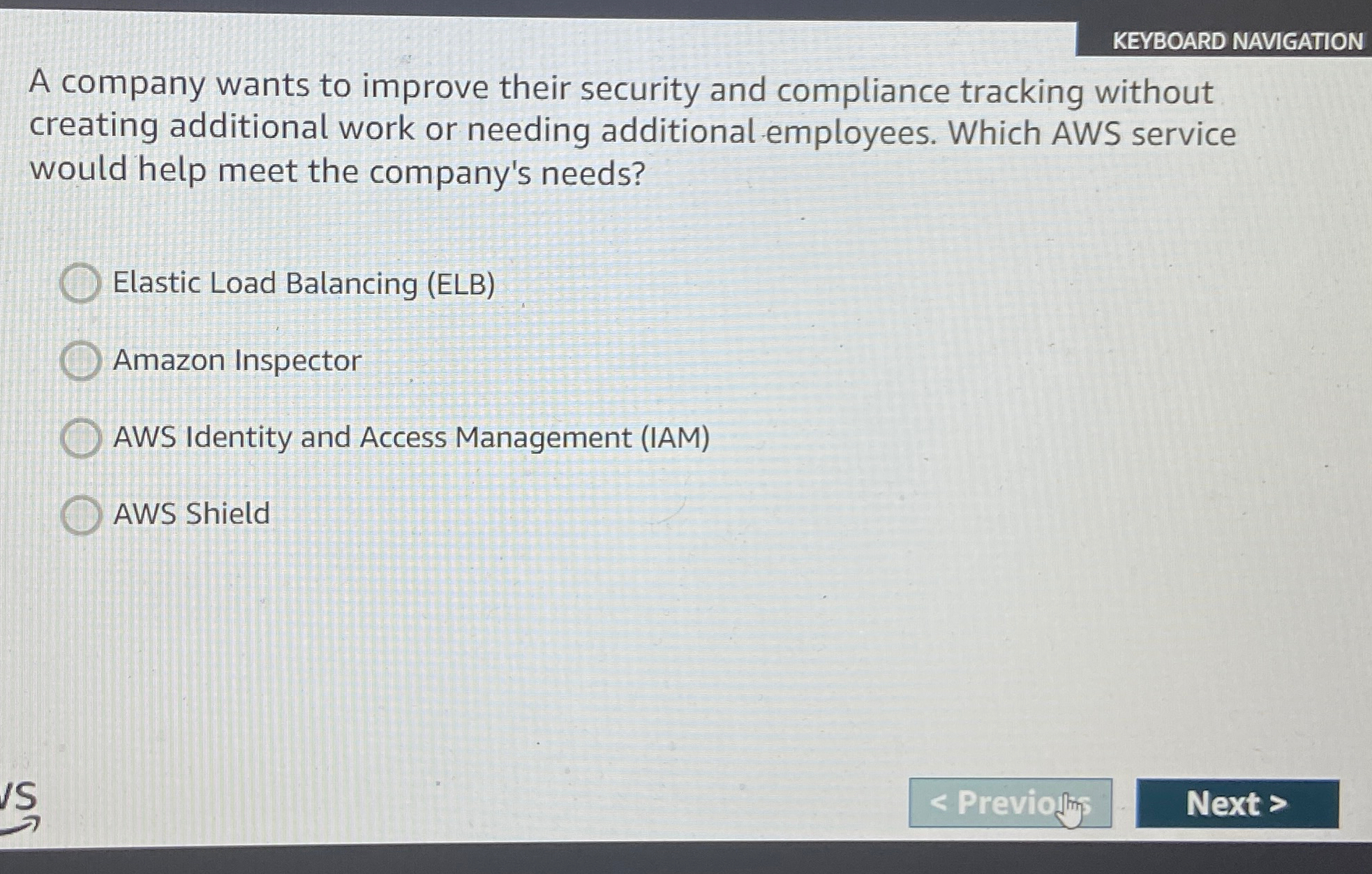 KEYBOARD NAVIGATION A company wants to improve