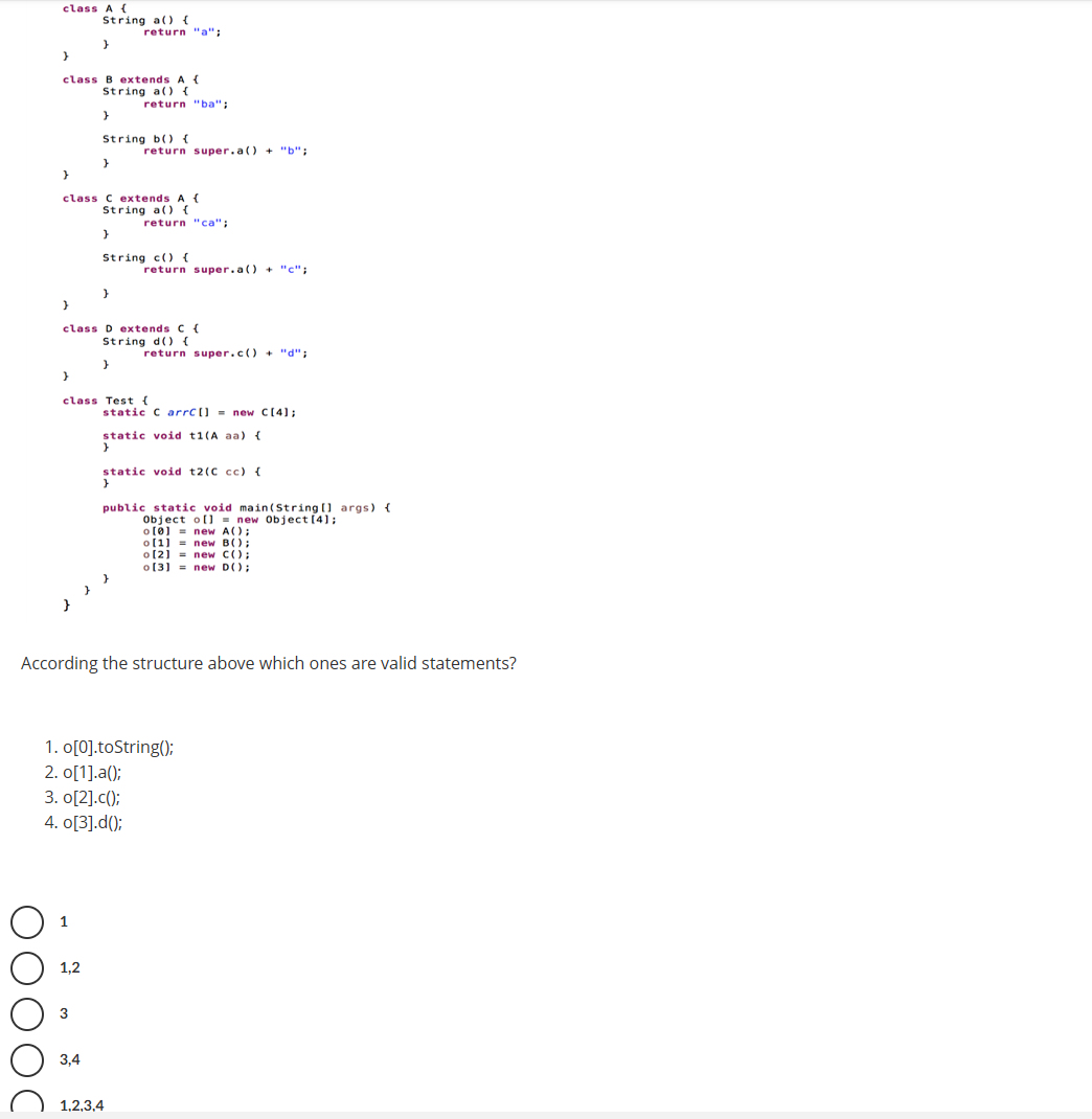 According the structure above which ones are