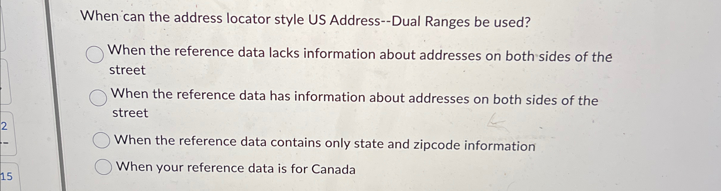 When can the address locator style US Address - -