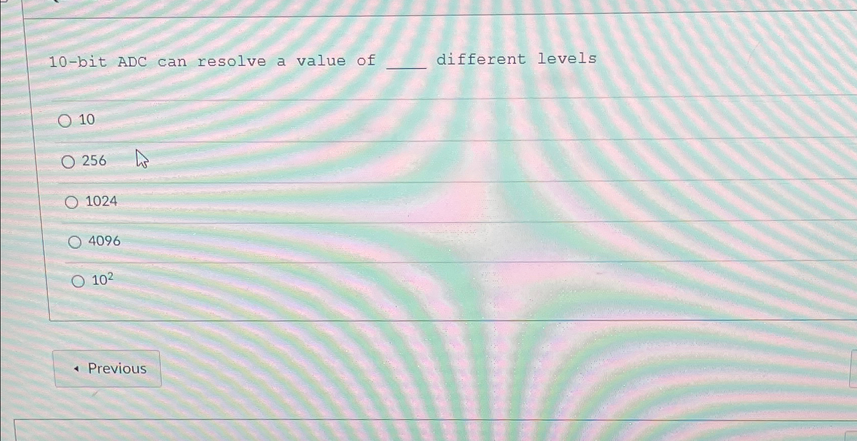 1 0 - bit ADC can resolve a value of different
