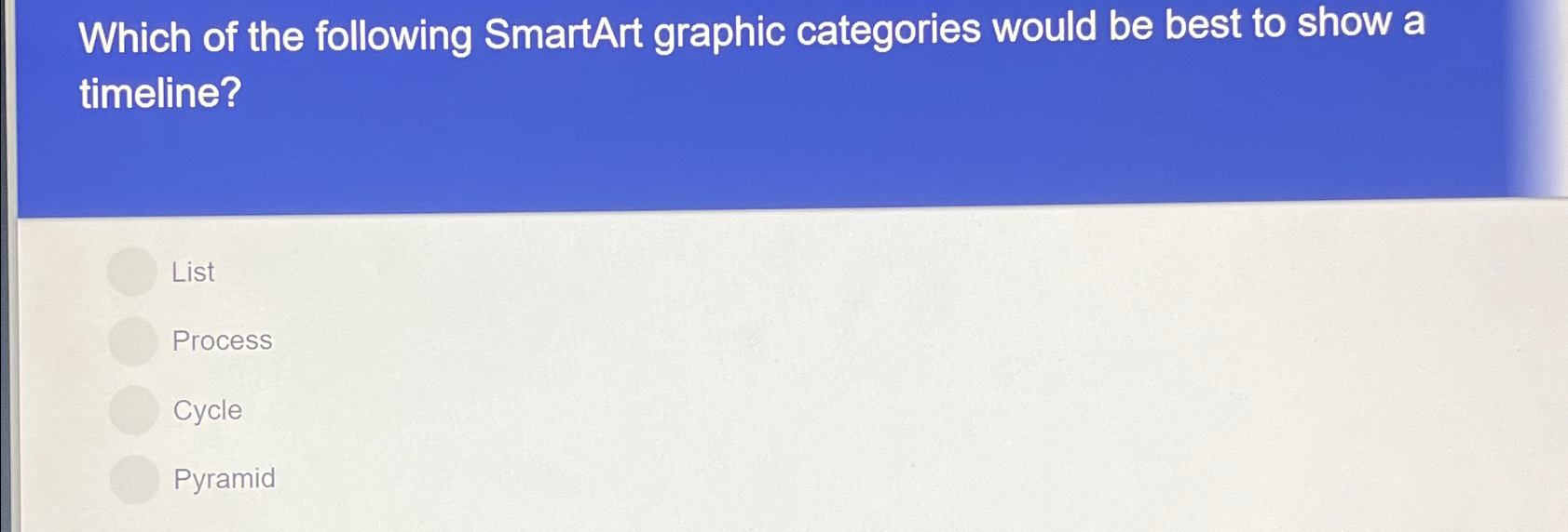 Which of the following SmartArt graphic