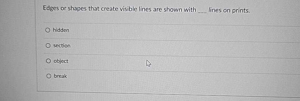 Edges or shapes that create visible lines are