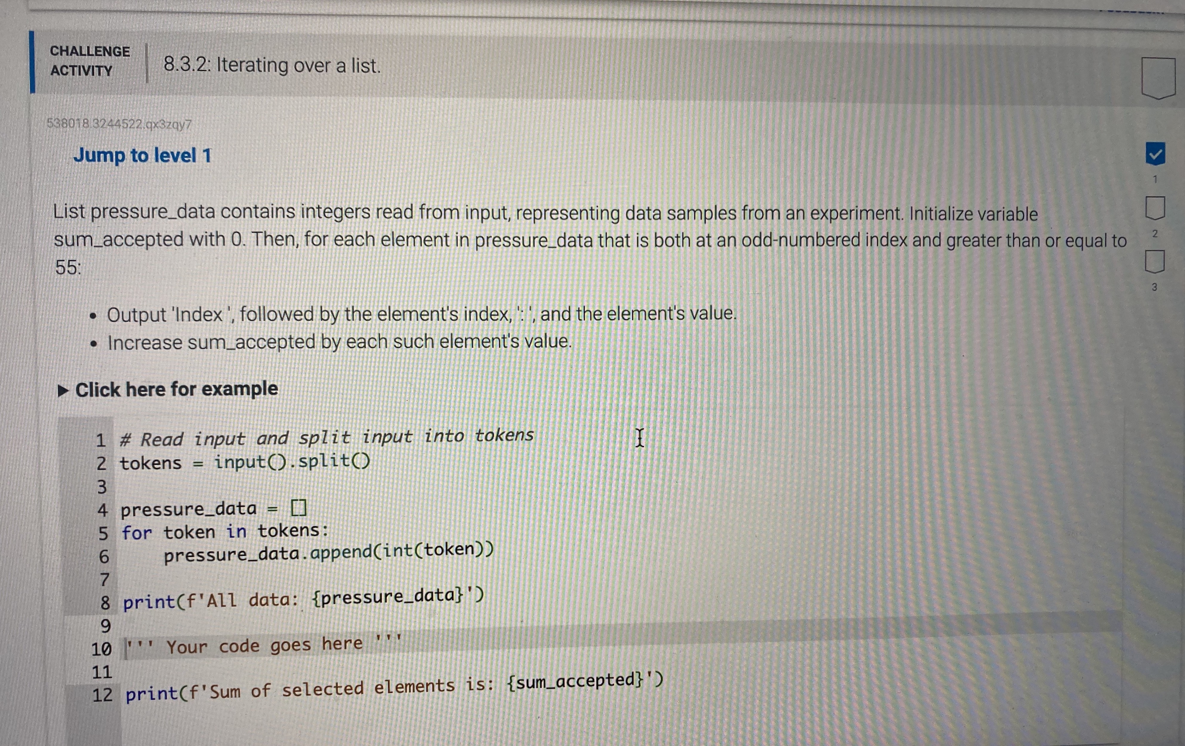 ( python problem ) List pressure _ data contains