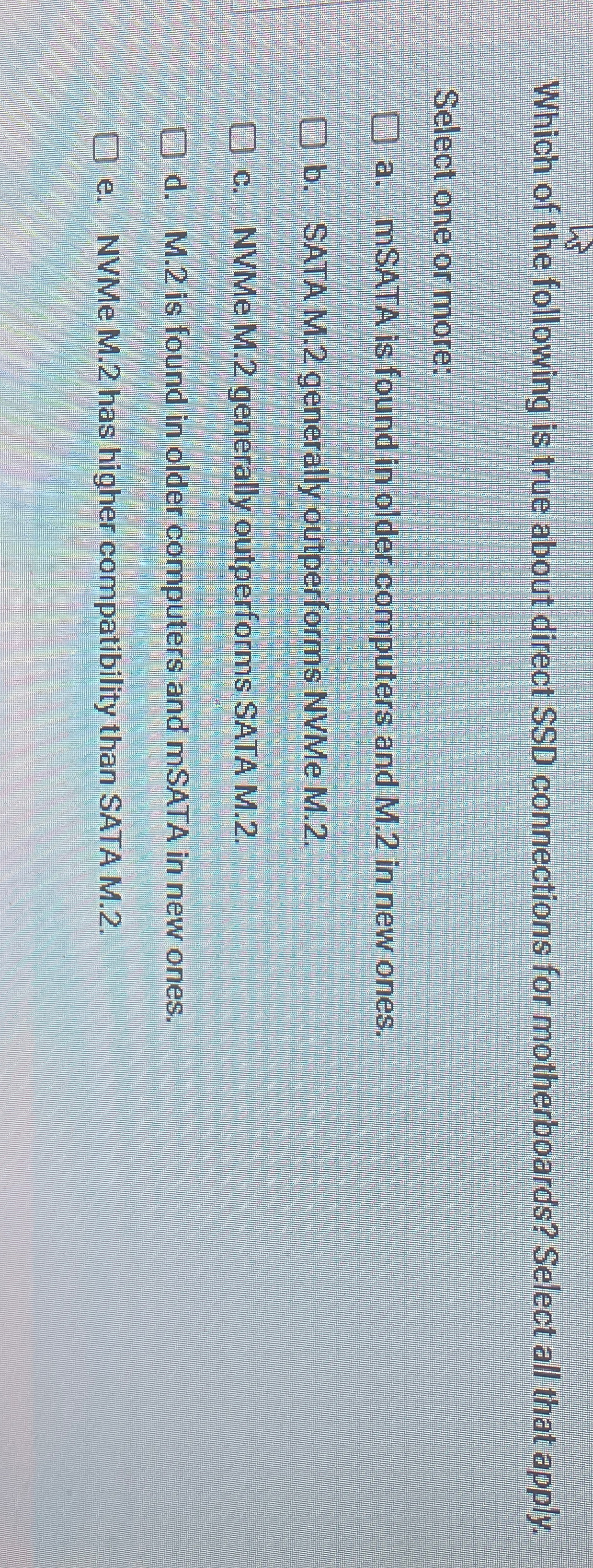 Which of the following is true about direct SSD