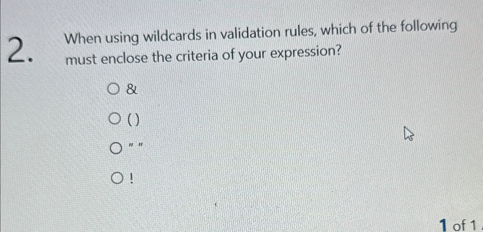 When using wildcards in validation rules, which