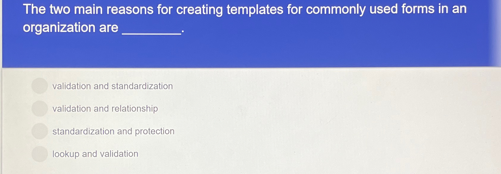 The two main reasons for creating templates for