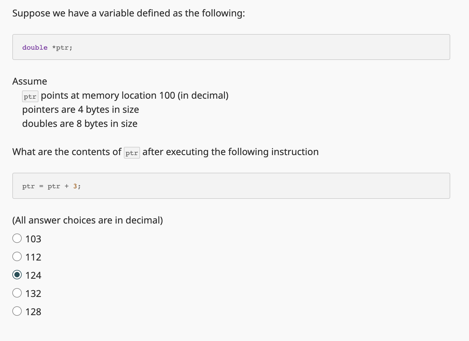 Suppose we have a variable defined as the