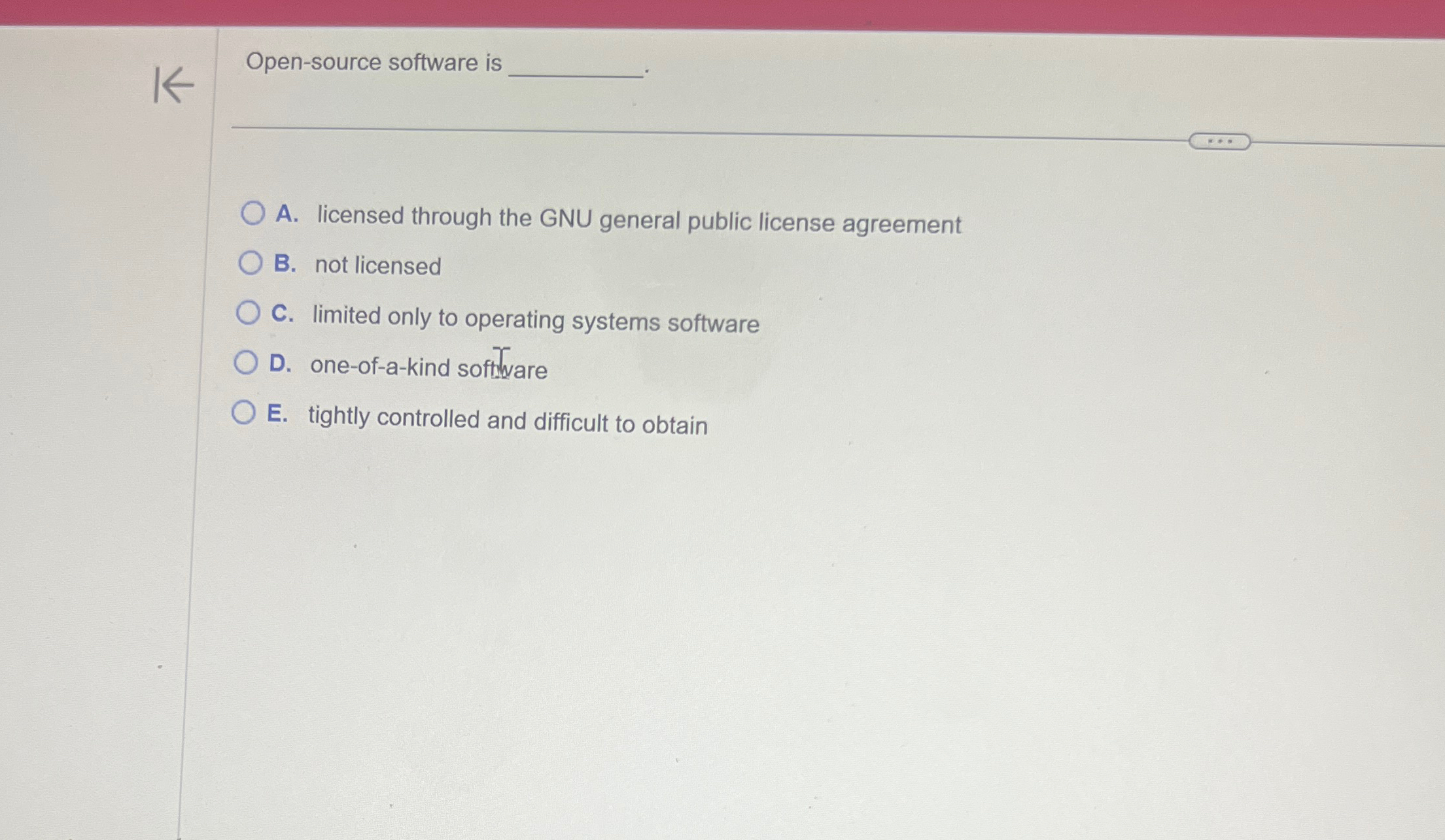 Open - source software is A . licensed through
