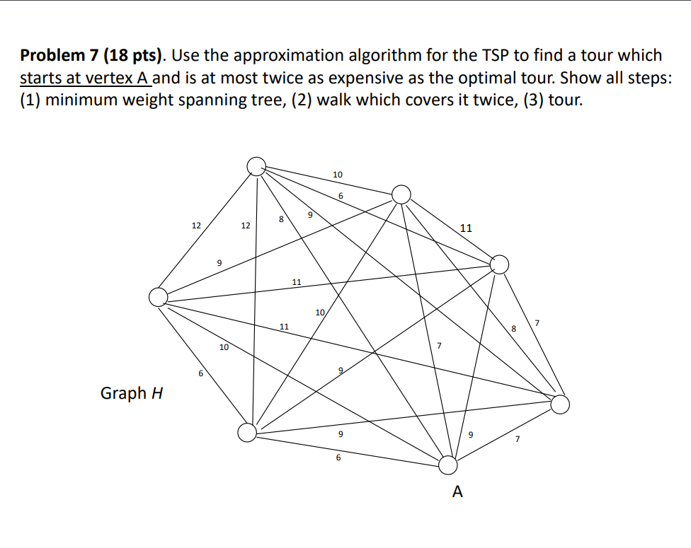 Problem 7 ( 1 8 pts ) . Use the approximation