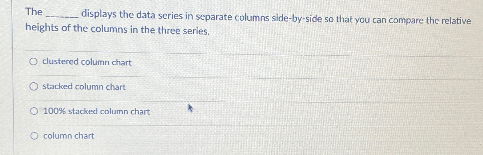 The q , displays the data series in separate