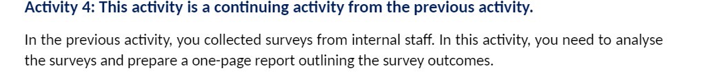 Activity 4: This activity is a continuing