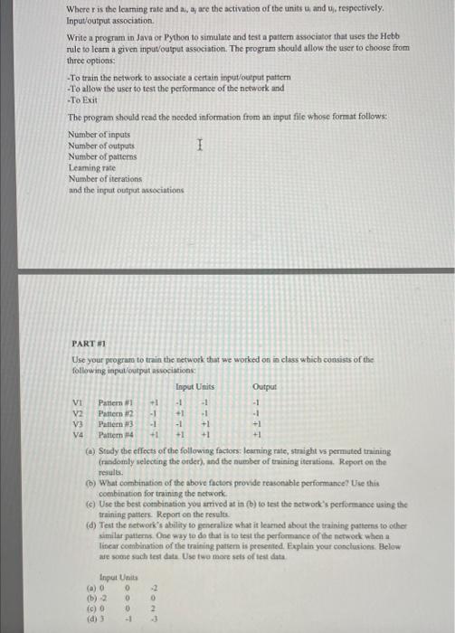 That answer does not use the Hebb rule