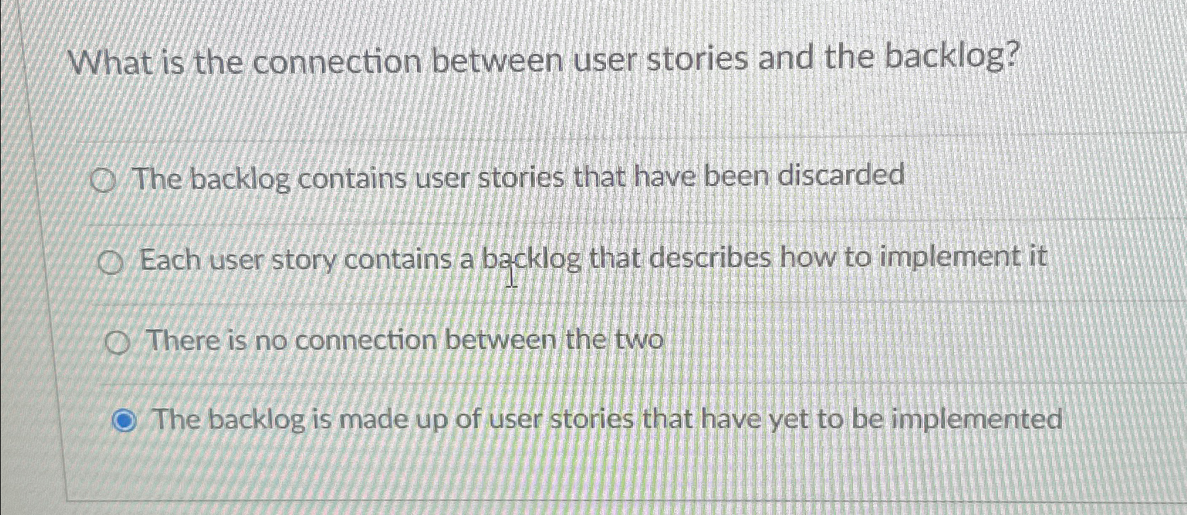 What is the connection between user stories and
