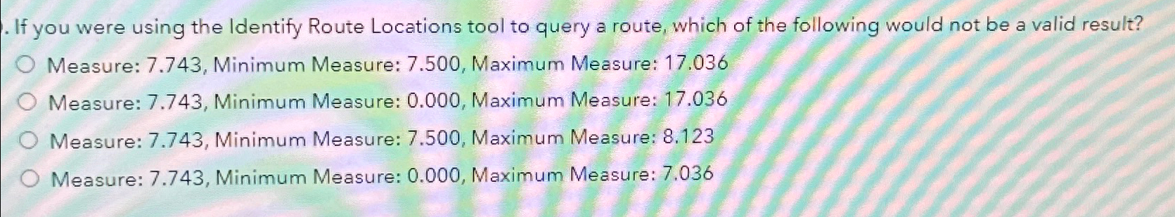 If you were using the Identify Route Locations