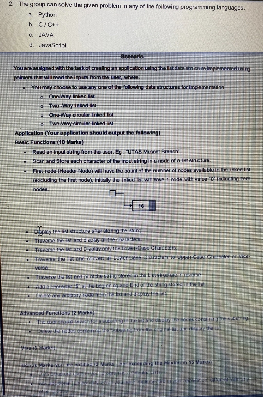 Data structure algorithm assignment 1 ) i want to