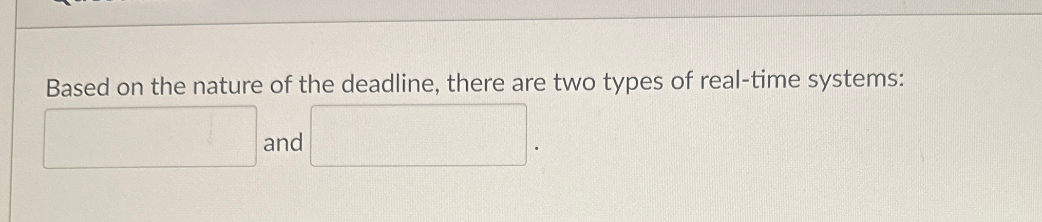 Based on the nature of the deadline, there are