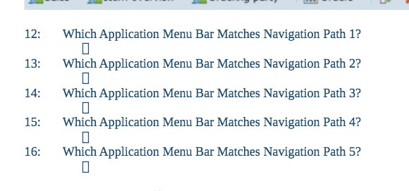 12: Which Application Menu Bar Matches Navigation