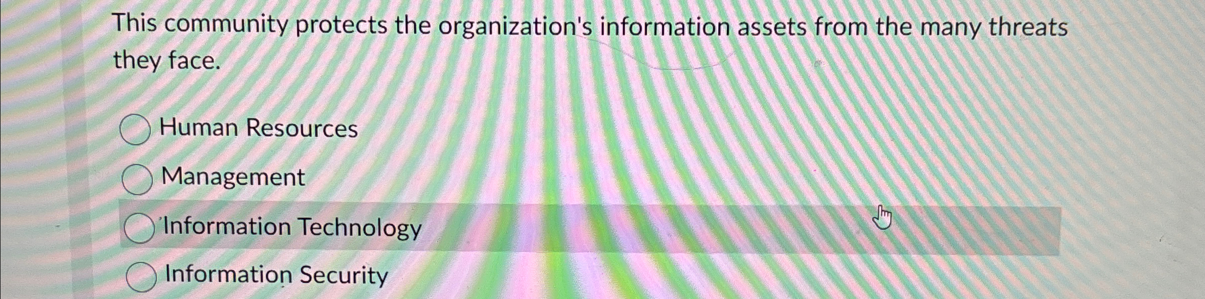 This community protects the organization's