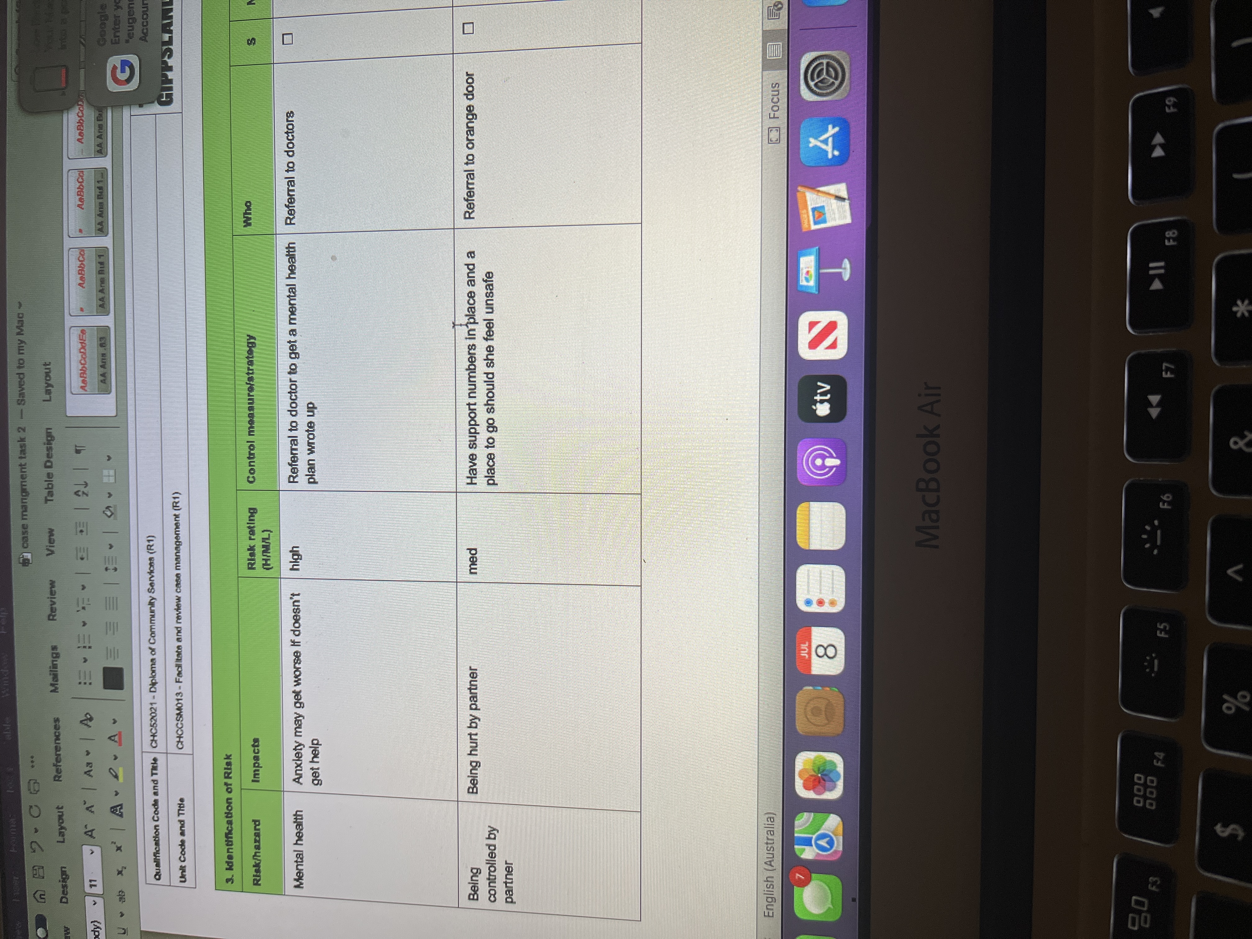 case mangment task 2 - Saved to my Mac ~ DAY. CO